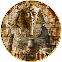 1 Unze Silber Sphinx von Gizeh 2024 (Auflage: 50 | coloriert | teilvergoldet)