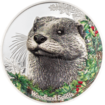 1 Unze Silber Woodland Spirits Otter 2025 (Auflage: 1.500 | High Relief | Polierte Platte)