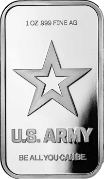 1 Unze Silberbarren U.S. Army Logo