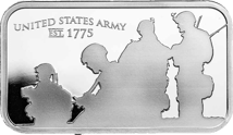 1 Unze Silberbarren U.S. Army Logo