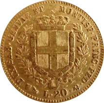 20 Lire Gold Emanuel II.