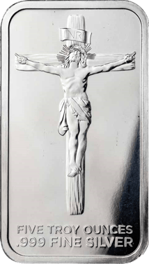 5 Unze Silberbarren Jesus Christus