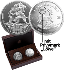 Big Five III Krügerrand Satz Privymark Set Löwe 2025 (Auflage: 1.000 | Polierte Platte)