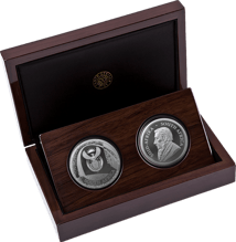 Silber Odyssey of the Sky & Krügerrand Privy Mark Set 2025 (Auflage: 1.000 | Polierte Platte)