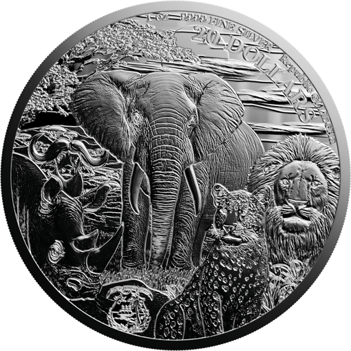1 Unze Silber African Animals Löwe 2025 (Auflage: 5.000 | Polierte Platte)