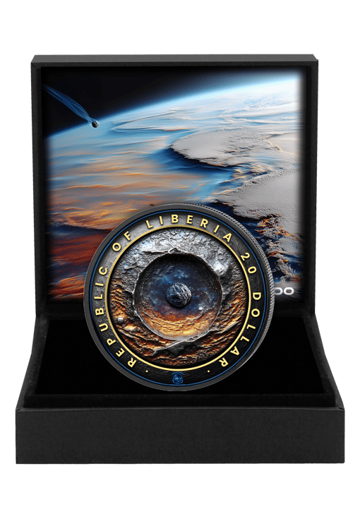 1 Unze Silber Meteoriteneinschlag 2025 (Auflage: 100 | teilvergoldet)