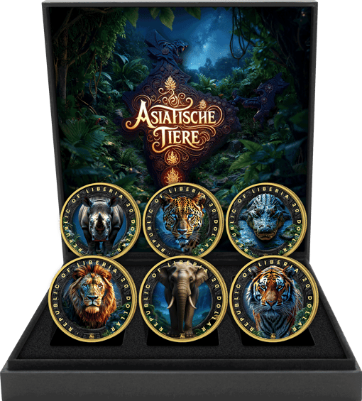 Asiatische Tiere Silber Set 2025 (Auflage: 50 | teilvergoldet)