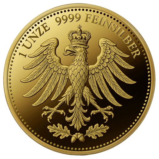 1 Unze Silber Reichsmark 2025 (Auflage: 500 | vergoldet | Polierte Platte)
