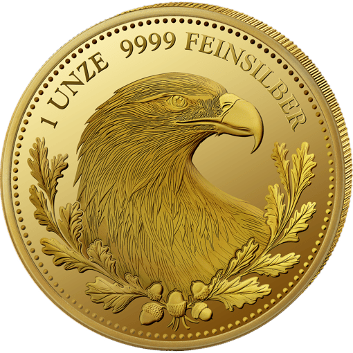 1 Unze Silbermark (Auflage: 500 | vergoldet | Polierte Platte)