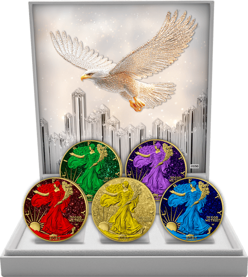 American Eagle Edelstein Silber Set 2025 (Auflage: 50 | teilvergoldet)