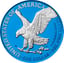 1 Unze Silber American Eagle 2023 Space Blue (Auflage: 100 | coloriert)