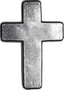 2 Unze Silber handgegossenes Kreuz