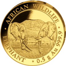 0,5 Gramm Gold Somalia Elefant 2020 PP