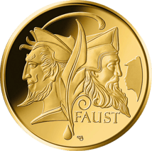 1/2 Unze Gold 100 Euro 2023 Meisterwerke der deutschen Literatur Faust (Buchstabe: J | Auflage: 32.000)