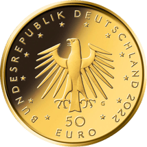 1/4 Unze Gold 50 Euro Konzertgitarre 2022 (Buchstabe G)