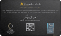 1g Goldbarren Discover Gold Heimerle und Meule