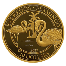 1 Unze Gold Barbados Flamingo 2022 (Auflage: 100)