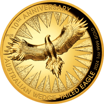 1 Unze Gold Wedge Tailed Eagle 2024 PP High Relief (Auflage: 500 | Polierte Platte)
