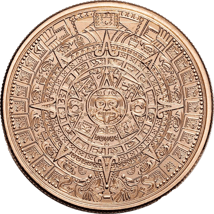 1 Unze Kupfermünze Aztekenkalender Pyramide