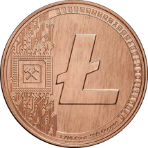 1 Unze Kupfermünze Litecoin