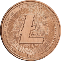 1 Unze Kupfermünze Litecoin