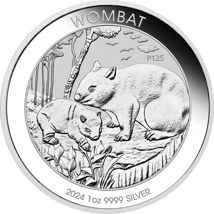 1 Unze Silber Australian Wombat 2024 (Auflage: 25.000)