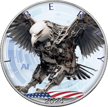 1 Unze Silber Eagle KI - Cyber Eagle 2024 (Auflage: 2.500)