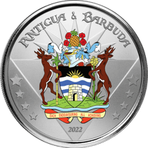 1 Unze Silber EC8 Antigua & Barbuda Coat of Arms 2022 (Auflage: 500 | coloriert)