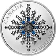 1 Unze Silber Kanada The Sapphire Jubilee Snowflake 2024 (Auflage: 6.500 | Polierte Platte)