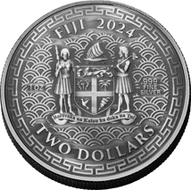1 Unze Silber Fiji Jahr des Drachen 2024 (Auflage: 999 | Antik Finish)