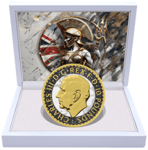 10 Unze Silber Marble Britannia 2024 (Auflage: 50 | teilvergoldet | Iced Out)