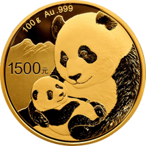 100g Gold China Panda 2019 PP (Polierte Platte | Auflage: 10.000)