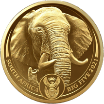 1kg Gold Big Five II Elefant 2021 (Auflage: 10)