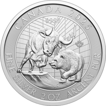 2 Unzen Silbermünze Canada Bull and Bear 2025