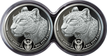 2 x 1 Unze Silber Big Five II Leopard 2023 Doppelkapsel (Auflage: 1.000 | Polierte Platte)