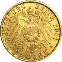 20 Mark Preußen Wilhelm II Goldmünze