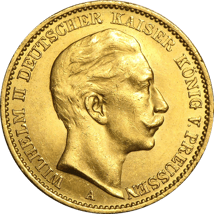 20 Mark Preußen Wilhelm II Goldmünze