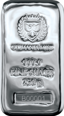 250g Silberbarren Germania Mint