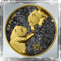 30g Silber China Panda 2023 Black Diamond Edition (Auflage: 100 | teilvergoldet)