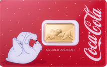 5 g Goldbarren PAMP Coca Cola Eisbären