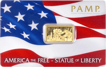 5g Goldbarren PAMP America the Free -  Statue of Liberty