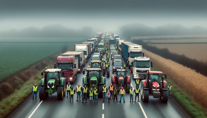 Bauernproteste in Polen sorgen für anhaltende Verkehrsbehinderungen
