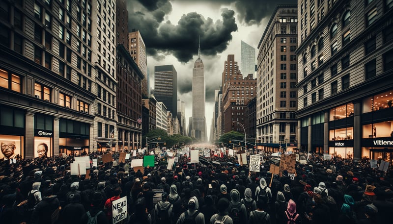 Linke Aktivisten Mobilisieren Anti-Trump-Proteste in Midtown Manhattan